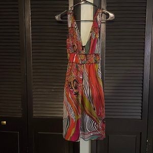 Fire la mulicolor dress fits S and M